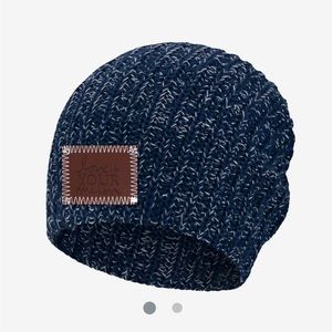 Love Your Melon NAVY AND WHITE SPECKLED BEANIE